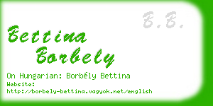 bettina borbely business card
