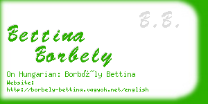 bettina borbely business card